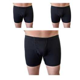 Embrator 3-stuks mannen Boxershort met gulp zwart