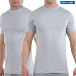Embrator 2-pack heren T-shirt ronde hals grijs gemĂȘleerd Embrator 2-pack heren T-shirt ronde hals grijs gemĂȘleerd