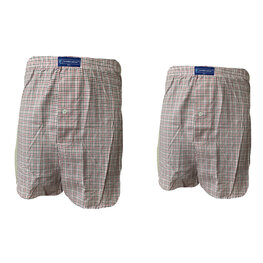 Embrator 2-stuks mannen boxershort geruit alleen 4XL