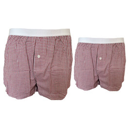 Embrator 2-pack Boxershort geweven katoen rood/wit/zwart M, XL, 3XL
