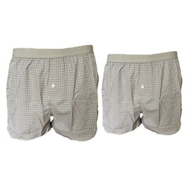 Embrator 2-pack Boxershort geweven katoen grijs/wit M, L, XXL, 4LX