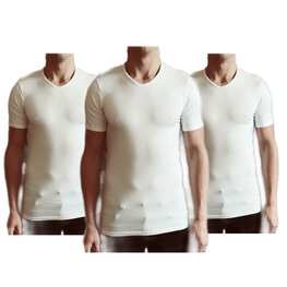 DICE 3-stuks T-shirt V-hals wit S, M, XXL