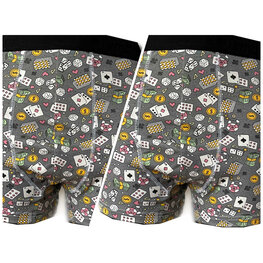 Embrator 2-pack mannen Boxershort kaarten