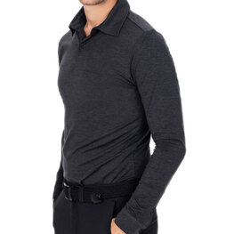 Func Factory mannen longsleeve Polo James zwart melange
