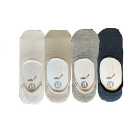 Heren 3-pack Invisible Sneakersokken mix One Size