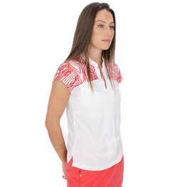 Func Factory dames Polo Lynn wit/coral zebra