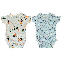 Embrator Baby Rompertjes 2-stuks wit/blauw