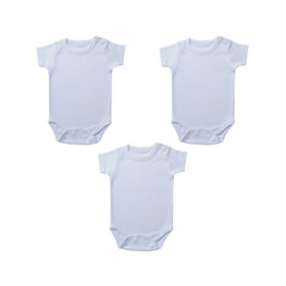Embrator Baby Rompertjes 3-stuks wit korte mouw