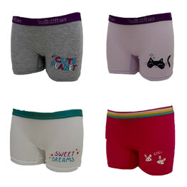 Embrator meisjes Boxershorts 4-stuks mix 918 maat 116/122 Embrator meisjes Boxershorts 4-stuks mix 918 maat 116/122