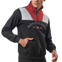 Embrator mannen Trui met opstaande kraag zwart S t/m XXL