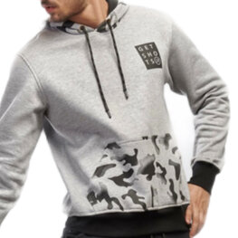 Embrator mannen Hoodie lichtgrijs melange Alleen M