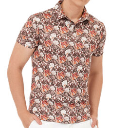 Func Factory mannen Polo orange flowers
